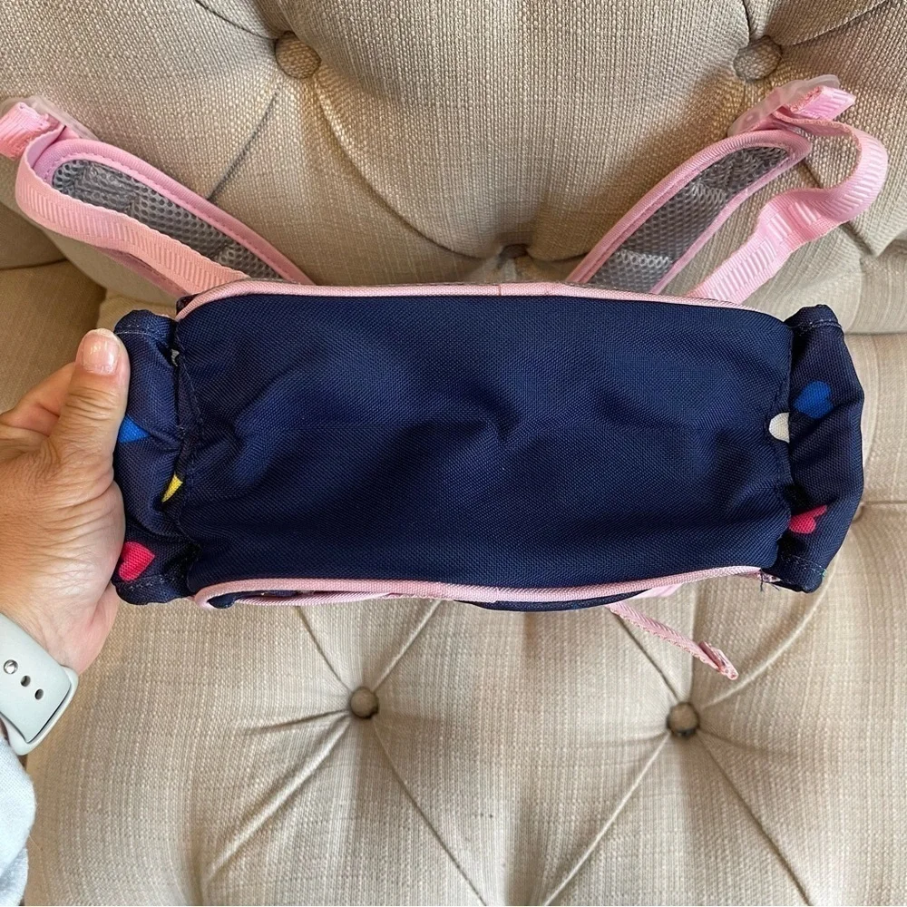 MACKENZIE Navy Pink Multi Heart Mini Backpack